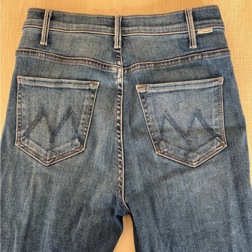 Mother denim hustle ankle fray